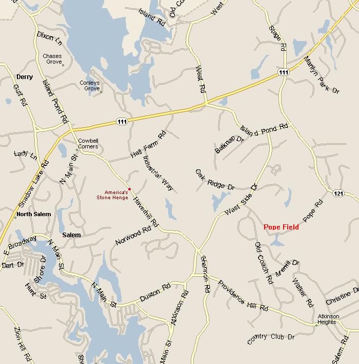 Maps to Pope Field in Atkinson, NH